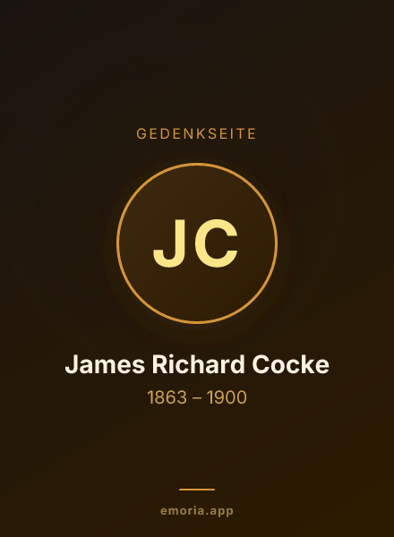 Gedenkportrait von James Richard Cocke