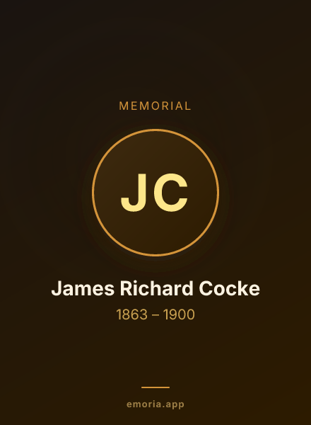 Memorial portrait of James Richard Cocke