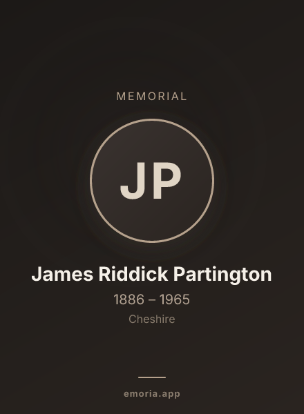 Memorial portrait of James Riddick Partington