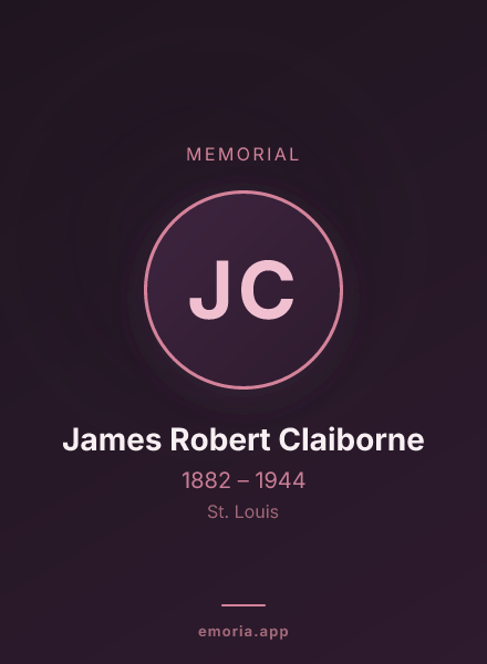 Memorial portrait of James Robert Claiborne