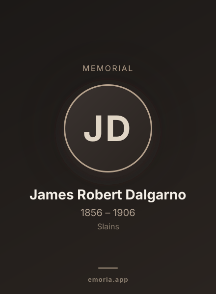 Memorial portrait of James Robert Dalgarno