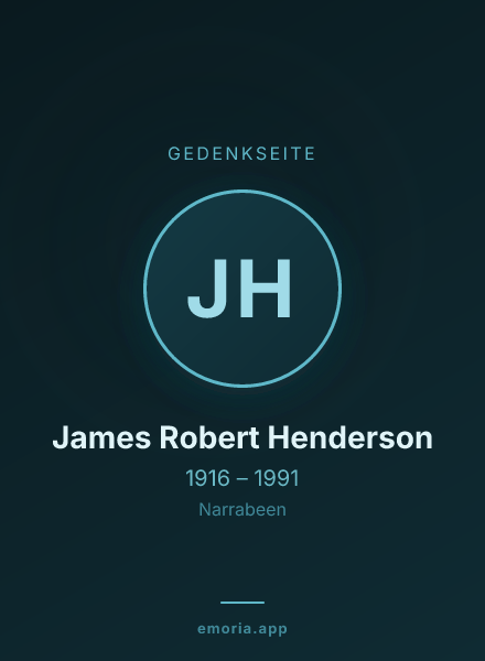 Gedenkportrait von James Robert Henderson