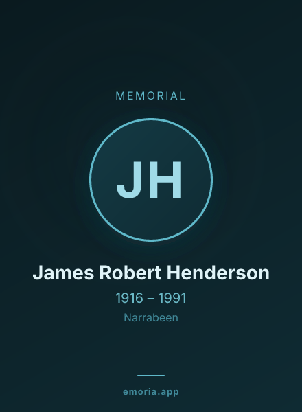 Memorial portrait of James Robert Henderson