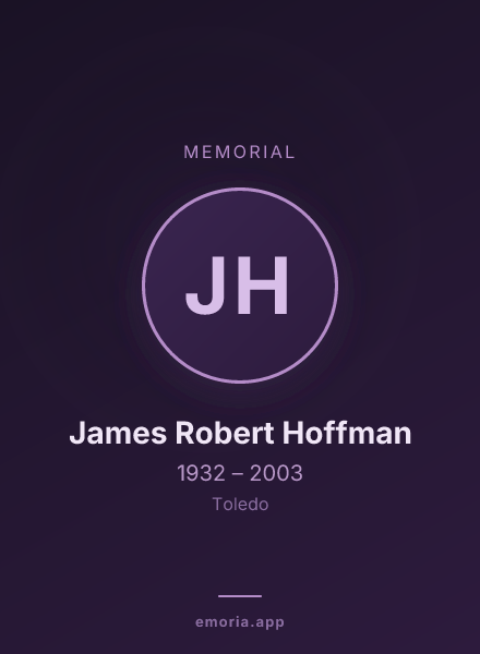 Memorial portrait of James Robert Hoffman