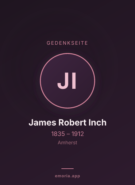 Gedenkportrait von James Robert Inch