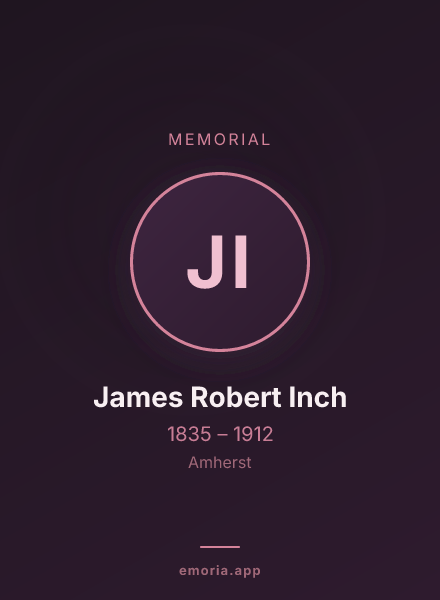 Memorial portrait of James Robert Inch