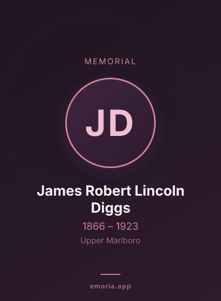 Memorial portrait of James Robert Lincoln Diggs