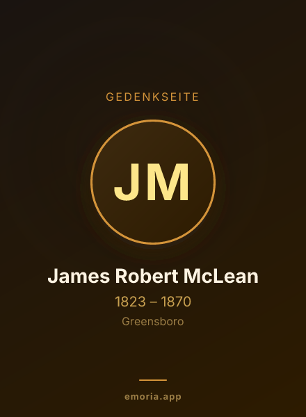 Gedenkportrait von James Robert McLean