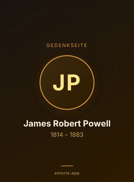 Gedenkportrait von James Robert Powell