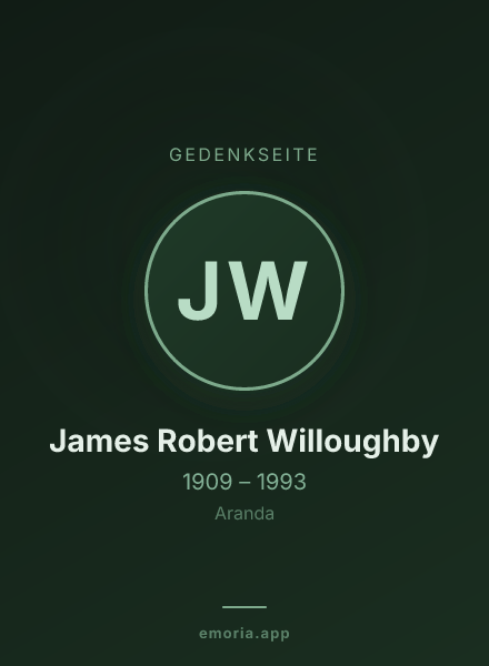 Gedenkportrait von James Robert Willoughby
