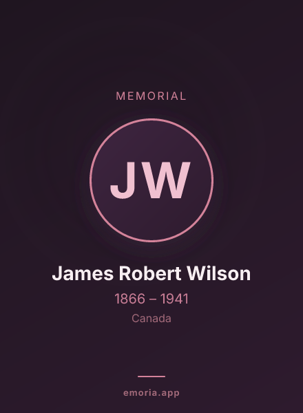 Memorial portrait of James Robert Wilson