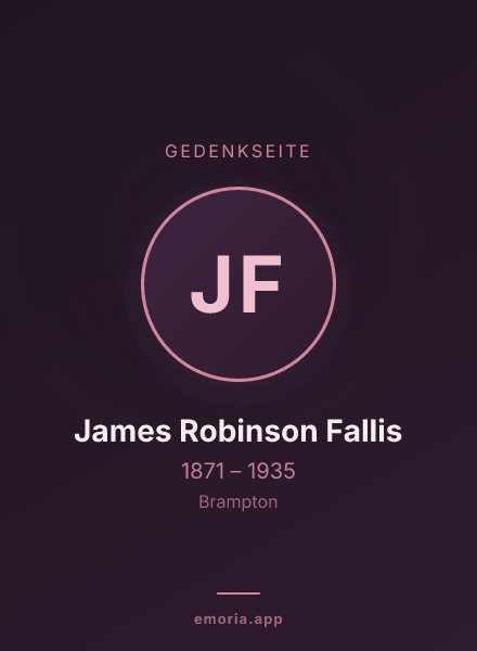 Gedenkportrait von James Robinson Fallis