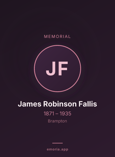 Memorial portrait of James Robinson Fallis