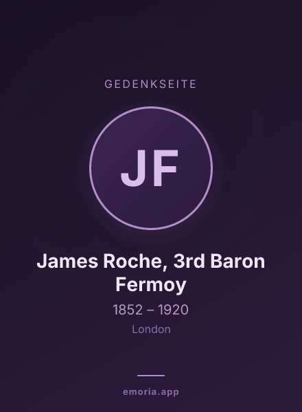 Gedenkportrait von James Roche, 3rd Baron Fermoy