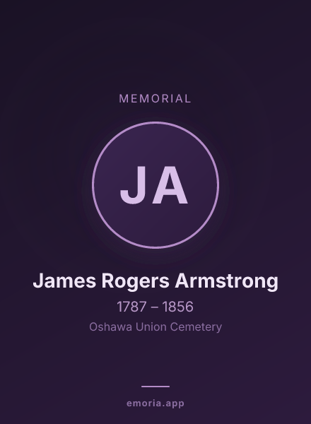 Memorial portrait of James Rogers Armstrong