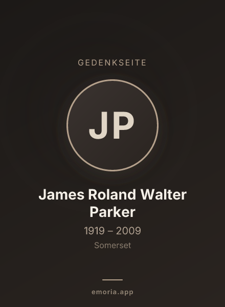 Gedenkportrait von James Roland Walter Parker