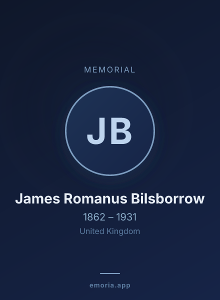 Memorial portrait of James Romanus Bilsborrow