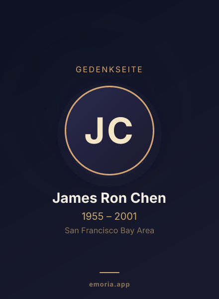 Gedenkportrait von James Ron Chen