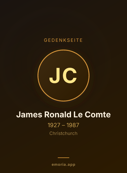 Gedenkportrait von James Ronald Le Comte