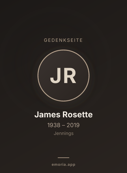 Gedenkportrait von James Rosette