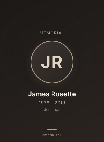 Memorial portrait of James Rosette