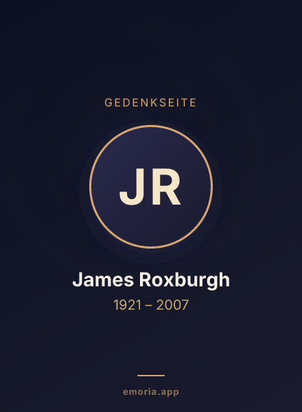 Gedenkportrait von James Roxburgh