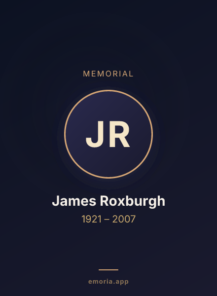 Memorial portrait of James Roxburgh