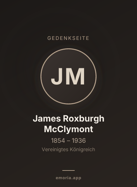 Gedenkportrait von James Roxburgh McClymont