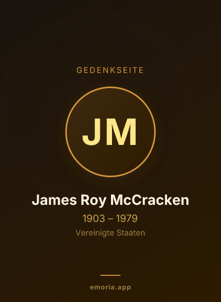 Gedenkportrait von James Roy McCracken
