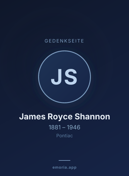 Gedenkportrait von James Royce Shannon