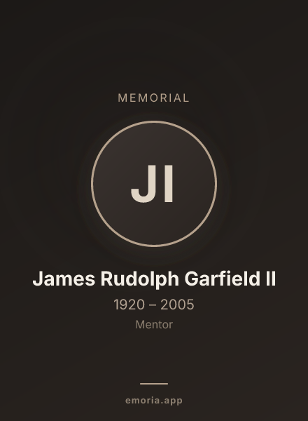 Memorial portrait of James Rudolph Garfield II