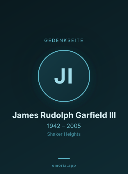 Gedenkportrait von James Rudolph Garfield III