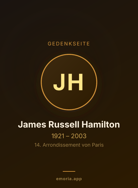 Gedenkportrait von James Russell Hamilton