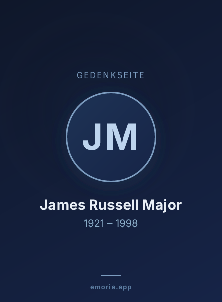 Gedenkportrait von James Russell Major