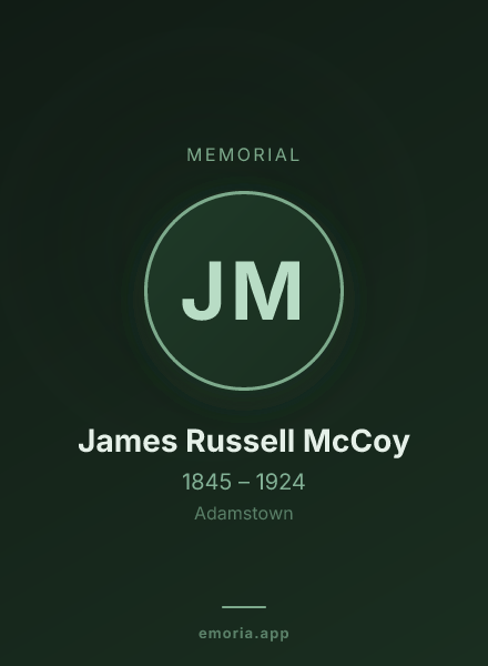 Memorial portrait of James Russell McCoy