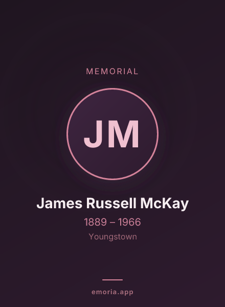 Memorial portrait of James Russell McKay