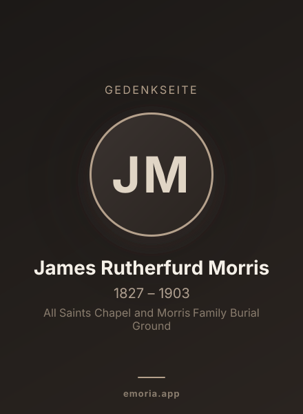 Gedenkportrait von James Rutherfurd Morris