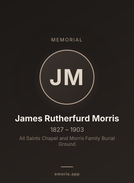 Memorial portrait of James Rutherfurd Morris