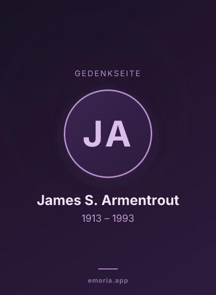Gedenkportrait von James S. Armentrout