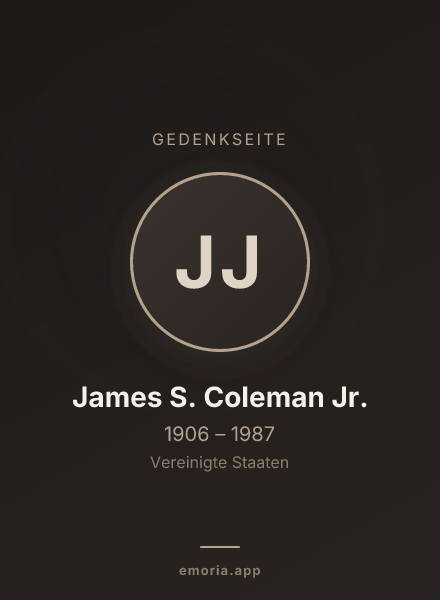 Gedenkportrait von James S. Coleman Jr.