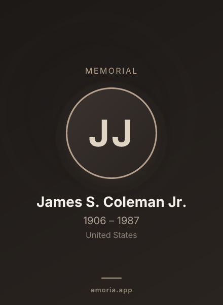 Memorial portrait of James S. Coleman Jr.