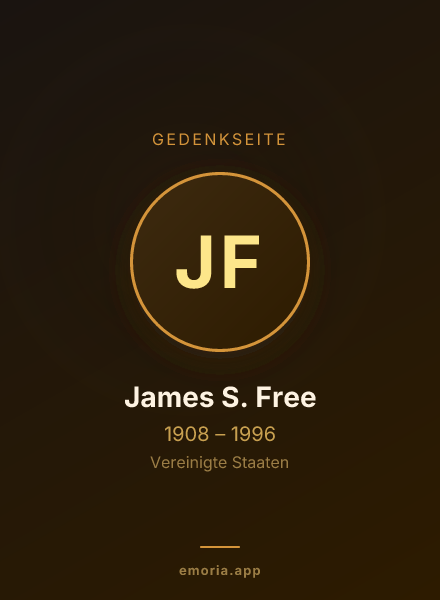Gedenkportrait von James S. Free