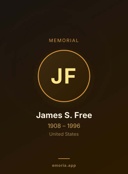 Memorial portrait of James S. Free