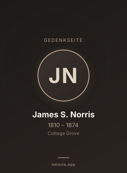 Gedenkportrait von James S. Norris