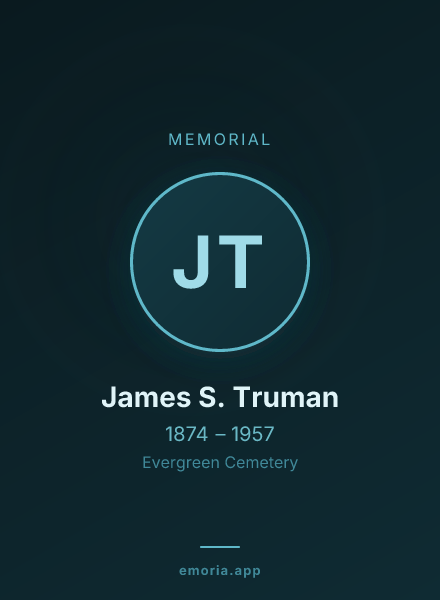 Memorial portrait of James S. Truman