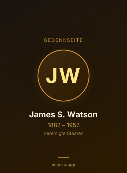 Gedenkportrait von James S. Watson