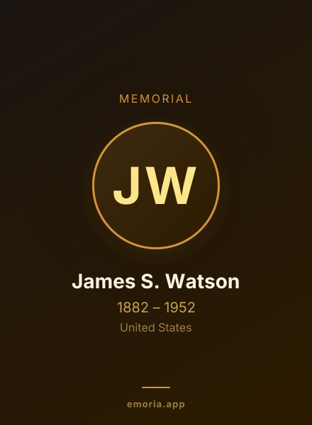 Memorial portrait of James S. Watson