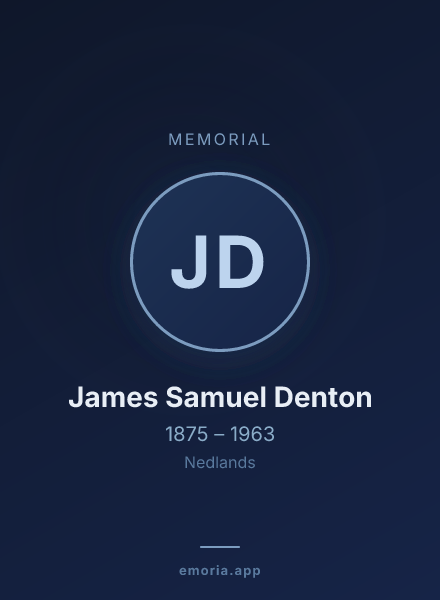 Memorial portrait of James Samuel Denton