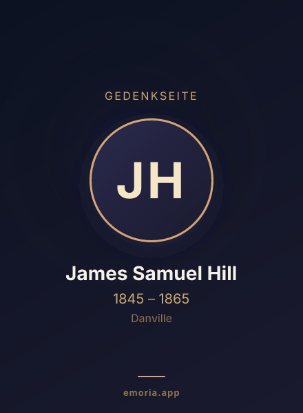 Gedenkportrait von James Samuel Hill
