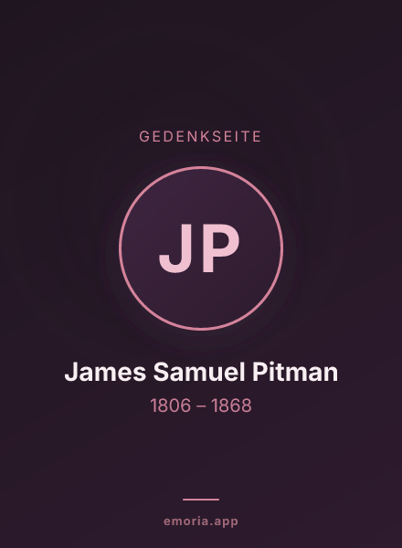 Gedenkportrait von James Samuel Pitman